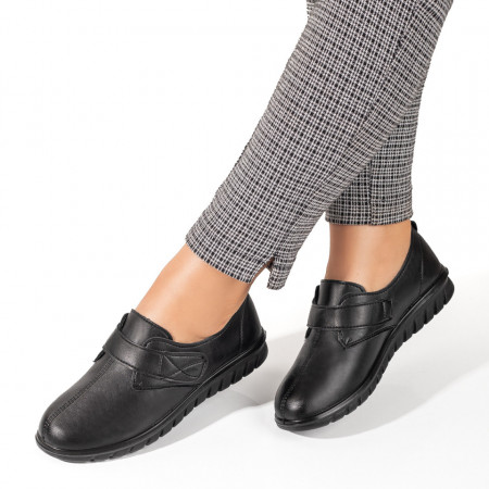Pantofi casual dama, Pantofi casual dama negri cu inchidere scai ZEF06080 - zeforia.ro