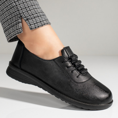 Pantofi casual dama negri cu siret elastic MOD10944, 4, modlet.ro