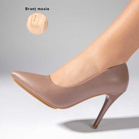 Pantofi Stiletto, Pantofi cu toc subtire nude dama MOD10956, modlet.ro