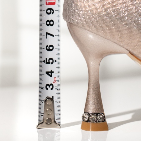 Pantofi dama cu toc subtire aurii MOD14169, 4, modlet.ro