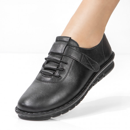 Pantofi dama negri casual cu siret si scai MDL05760