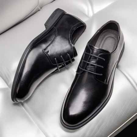 REDUCERI INCALTAMINTE, Pantofi eleganti barbati cu siret negri din Piele naturala MOD12201, modlet.ro