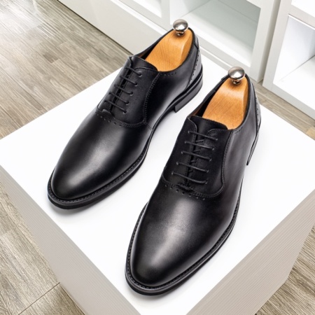 Pantofi eleganti barbati cu siret negri din Piele naturala MOD13847
