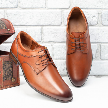 Plateste Jumatate!, Pantofi eleganti barbati din Piele naturala maro MOD09863, modlet.ro