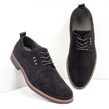 Pantofi barbati eleganti, Pantofi eleganti barbati negri suede ZEF08446 - zeforia.ro
