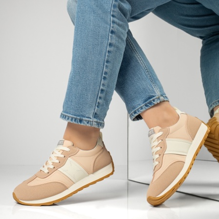 Adidasi dama, Pantofi sport dama cu siret roz MOD13018, modlet.ro