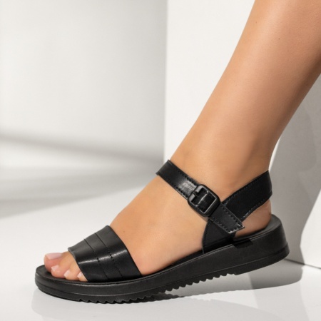 Sandale dama cu talpa groasa negre MOD03881, 2, modlet.ro