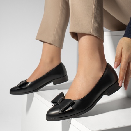 Balerini si Mocasini Dama, Balerini dama cu fundita negri MOD13005, modlet.ro