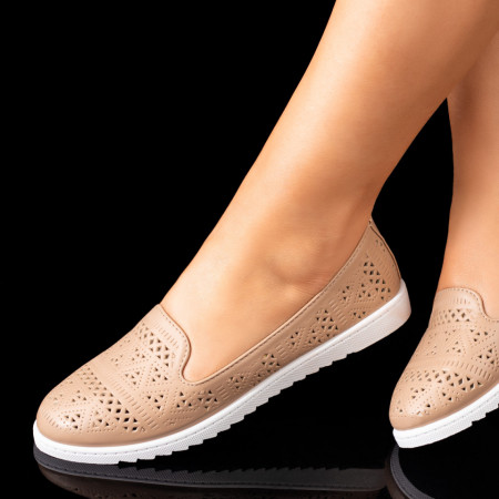 Balerini dama nude cu perforatii MDL08881