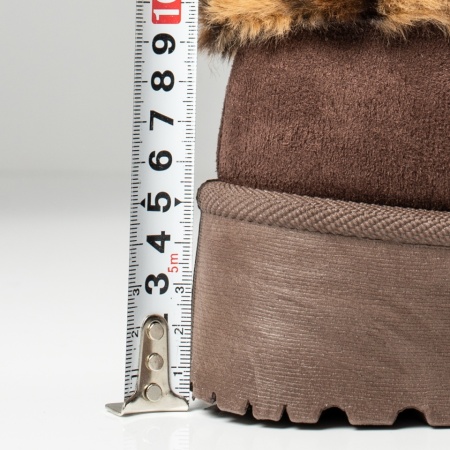 Cizme dama cu talpa groasa maro suede MOD14115, 4, modlet.ro