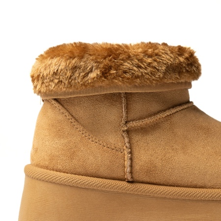 Cizme dama cu talpa groasa tip oog maro deschis suede MOD12835, 2, modlet.ro