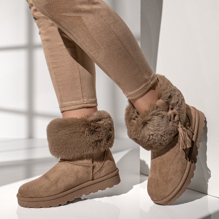 Cizme dama khaki tip UG MOD12551, 4, modlet.ro