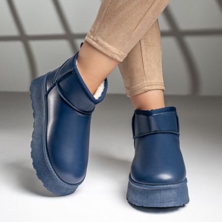 Cizme scurte dama albastre MOD12592, 4, modlet.ro