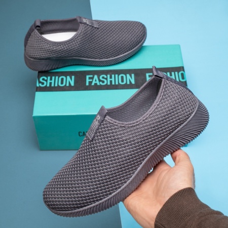 Adidasi barbati, Espadrile barbati cu talpa joasa gri MOD13234, modlet.ro