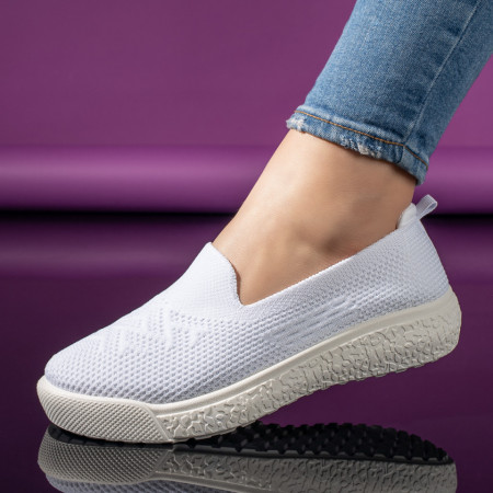 Espadrile dama cu talpa joasa albe ZEF11164, 2, zeforia.ro