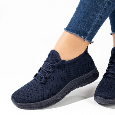 Espadrile sport dama albastre cu siret ZEF09086