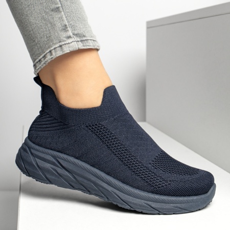 Incaltaminte dama, Espadrile sport dama din material textil albastre MOD13176, modlet.ro