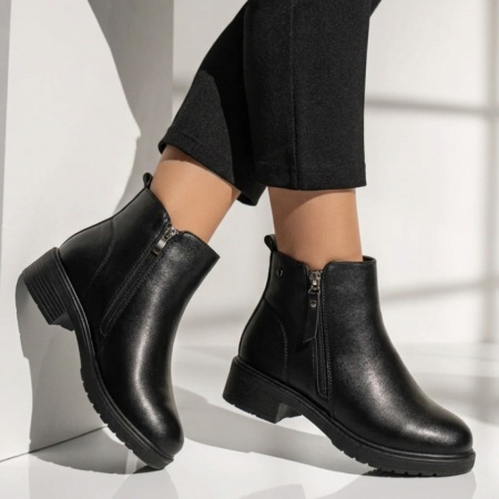 Ghete dama cu fermoar negre DORA83, 3, modlet.ro