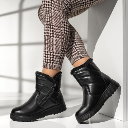 Ghete dama cu fermoar negre MOD12246, 3, modlet.ro