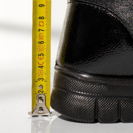 Ghete dama cu siret si talpa groasa negre MOD10269, 4, modlet.ro