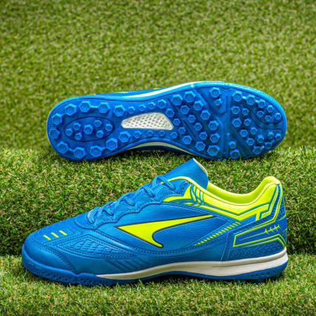 Ghete fotbal barbati pentru gazon sintetic albastre cu verde MOD09839, 3, modlet.ro
