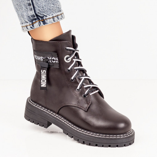 Ghete maro dama cu fermoar si accesorii MOD07141, 7, modlet.ro