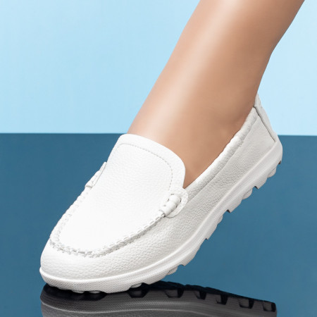 Mocasini dama albi MOD08371