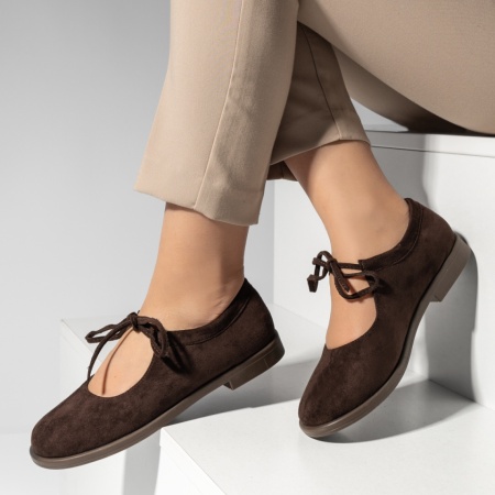 Mocasini dama cu siret maro suede MOD14293, 2, modlet.ro