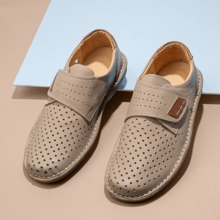 Pantofi casual barbati cu scai bej din Piele naturala ZEF13464, 3, zeforia.ro