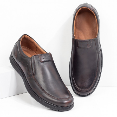Pantofi casual barbati maro din Piele naturala MOD10919