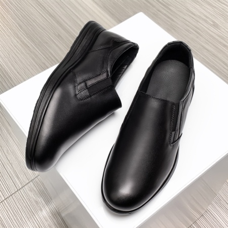 Pantofi casual barbati negri din Piele naturala MOD12658, 3, modlet.ro