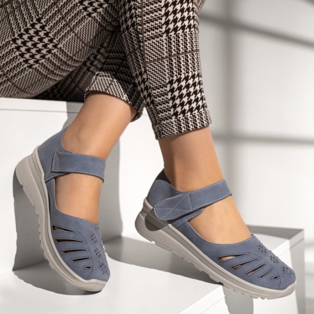 Pantofi casual dama cu scai albastri MOD13308, 4, modlet.ro