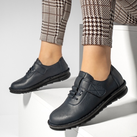Pantofi casual dama, Pantofi casual dama cu siret si scai albastri MOD13227, modlet.ro