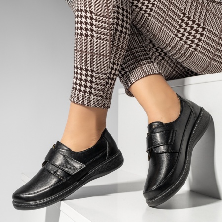 Pantofi casual dama cu talpa joasa negri LILI9, 2, modlet.ro