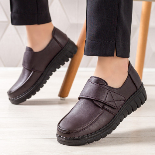 Pantofi casual dama, Pantofi casual dama mov din piele ecologica cu scai ZEF02952 - zeforia.ro