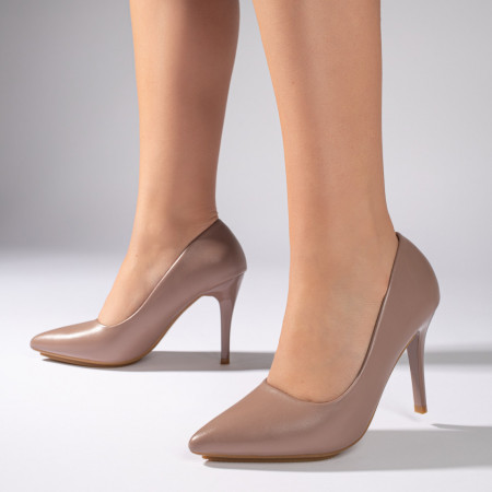 Pantofi cu toc subtire nude dama MOD10956, 2, modlet.ro