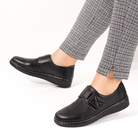 Pantofi dama casual cu inchidere scai negri IOANA5, 3, modlet.ro