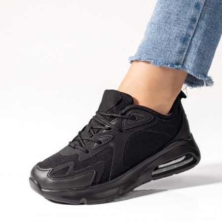 Oferta zilei, Pantofi dama sport negri din material textil ZEF01869 - zeforia.ro