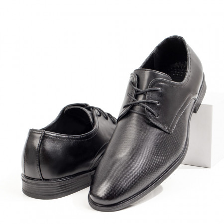 Pantofi barbati eleganti, Pantofi eleganti barbati negri cu siret MDL09362 - modlet.ro