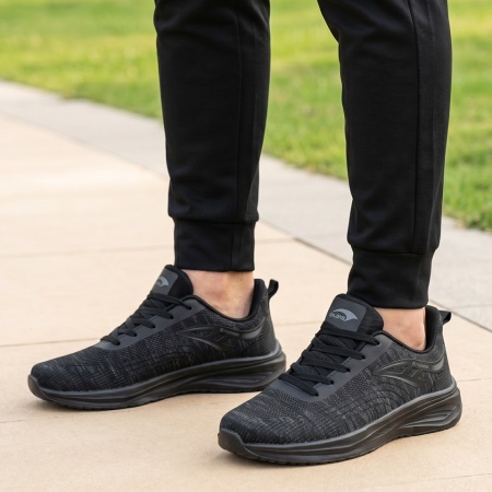 Pantofi sport barbati cu siret negri ION2, 3, modlet.ro