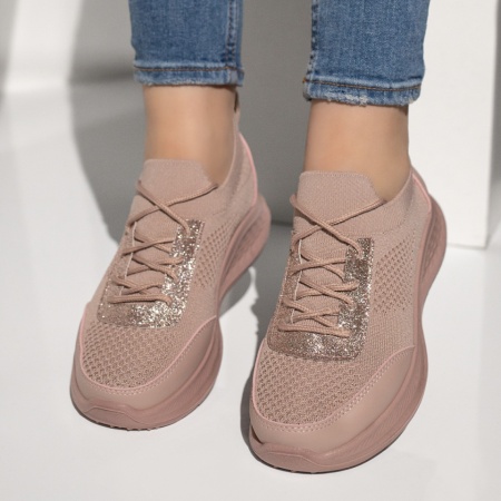 Pantofi sport dama cu siret roz MOD13398, 2, modlet.ro