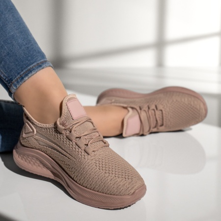 Pantofi sport dama cu talpa groasa roz MOD13184, 4, modlet.ro