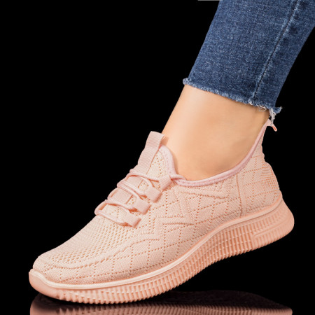Adidasi dama, Pantofi sport dama cu talpa joasa roz MOD10147, modlet.ro