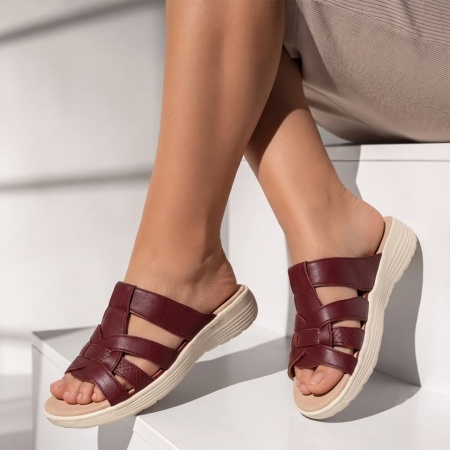 Papuci casual cu platforma visinii EVA83, 2, modlet.ro