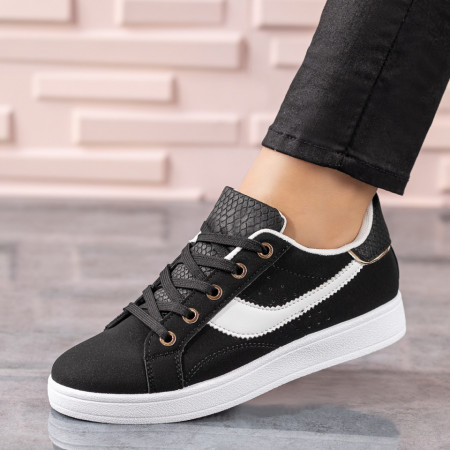 Tenisi dama, Tenisi dama cu siret negri suede MOD09589, modlet.ro