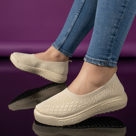 Espadrile dama cu talpa joasa bej ZEF11171