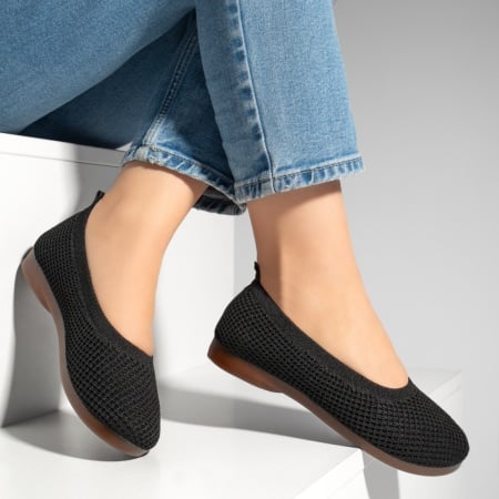 Espadrile dama cu talpa joasa din material textil negre ZEF13064, 3, zeforia.ro