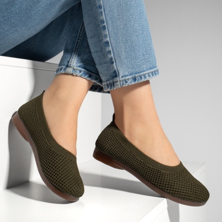 Espadrile dama cu talpa joasa din material textil verzi MOD13064, 3, modlet.ro