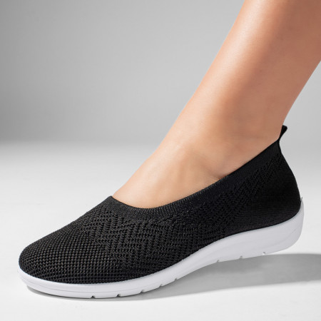 Espadrile sport dama, Espadrile dama cu talpa joasa negre MOD11222, modlet.ro