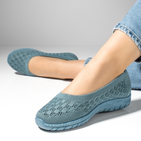 Espadrile dama din material textil cu perforatii albastre ZEF13058, 2, zeforia.ro